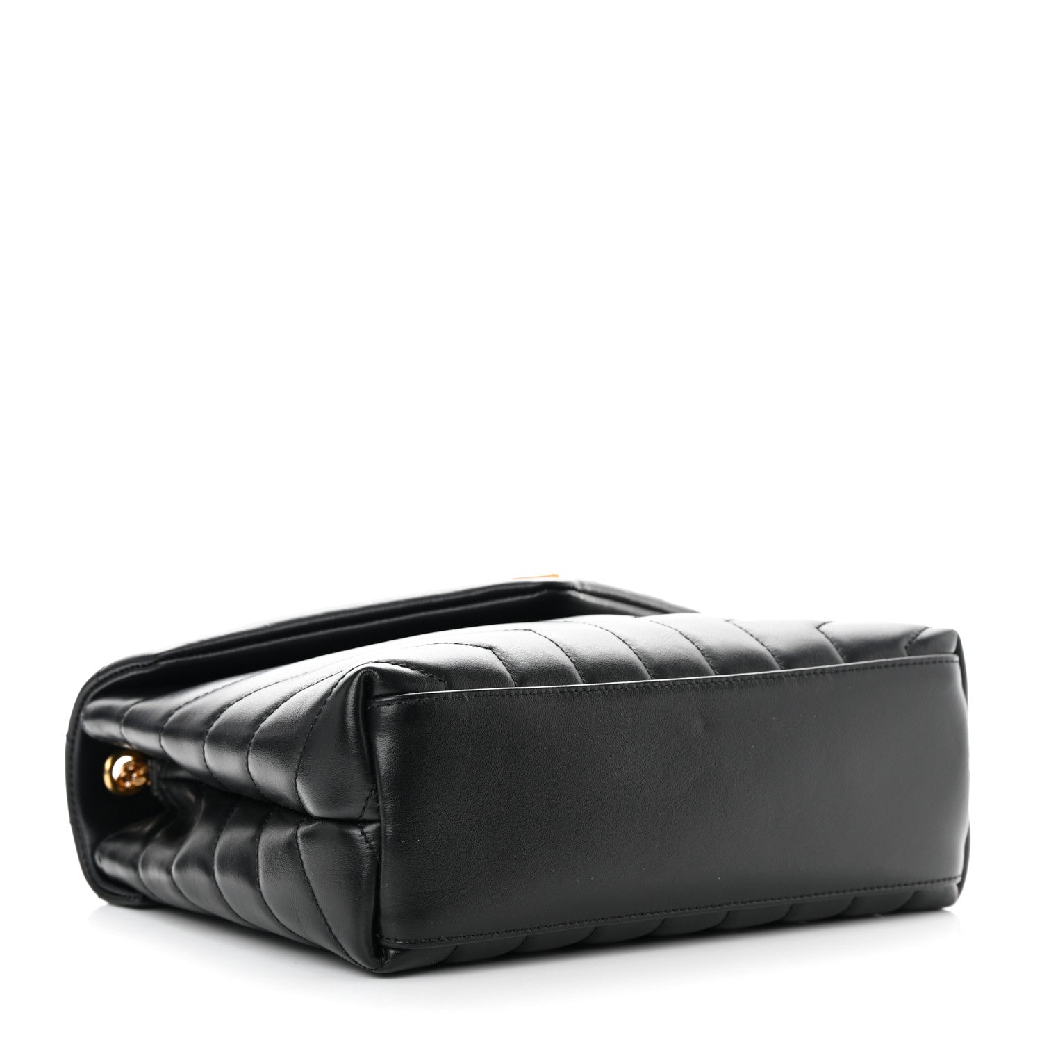 Saint Laurent Calfskin Y Quilted Monogram Small Loulou Chain Satchel Black 4 of 13
