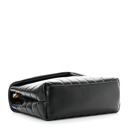 Saint Laurent Calfskin Y Quilted Monogram Small Loulou Chain Satchel Black 4 of 13