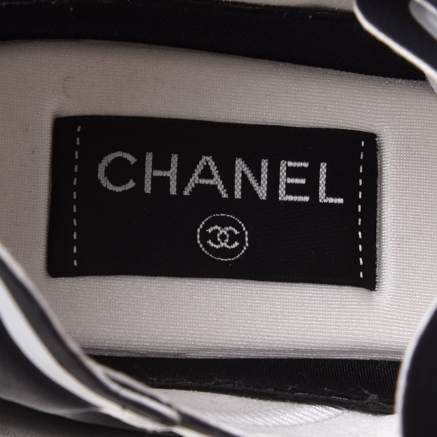 Chanel Lycra Womens CC Sneakers 40 Black White 6 of 11
