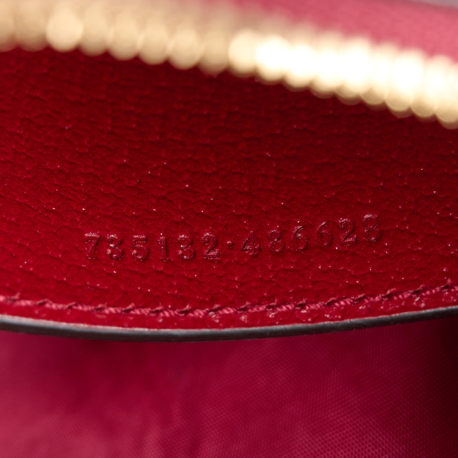 Gucci Sequin Textured Dollar Calfskin Strawberry Small Ophidia GG Handbag Red 7 of 10