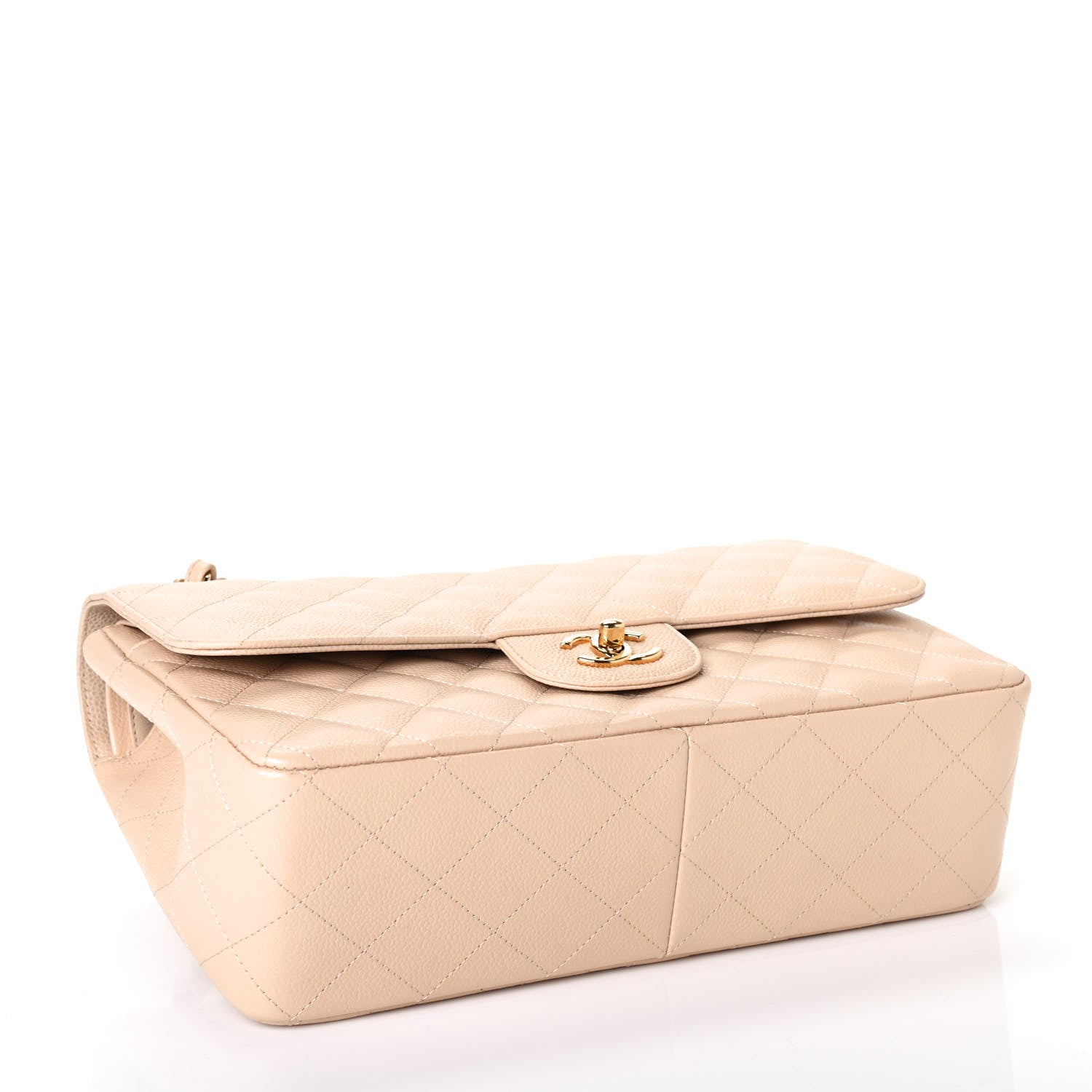 Chanel Caviar Quilted Jumbo Double Flap Beige Clair 3 of 4