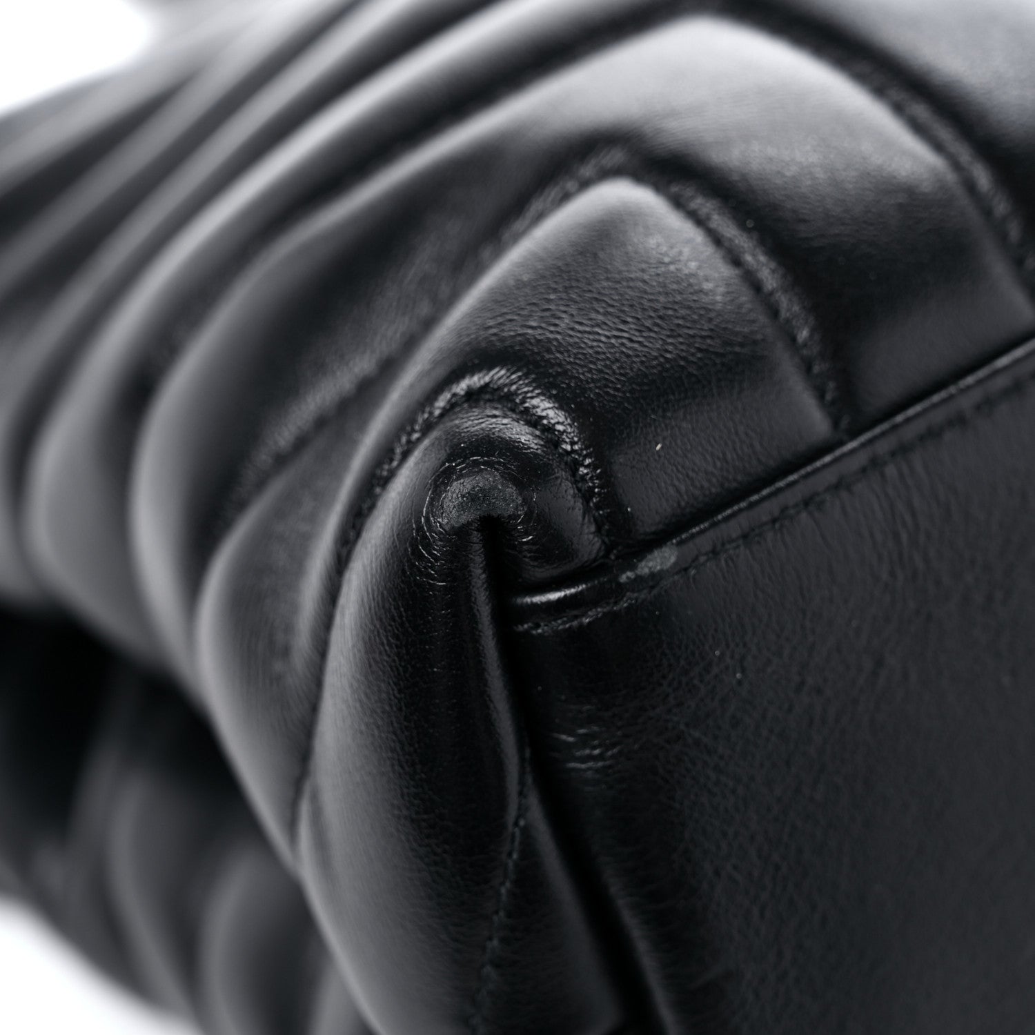 Saint Laurent Calfskin Y Quilted Monogram MonochromeMedium Loulou Chain Satchel Black 11 of 18