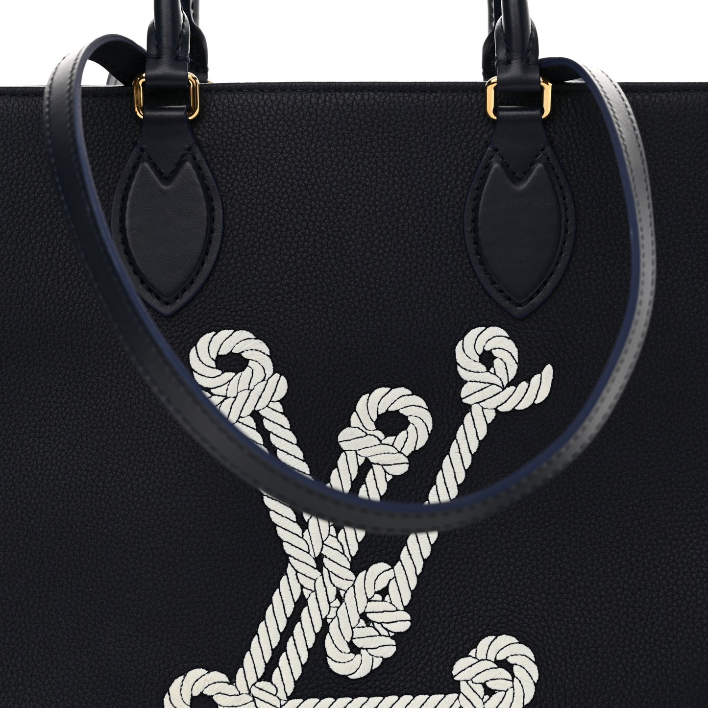 Grained Calfskin Nautical Onthego MM Navy Blue
