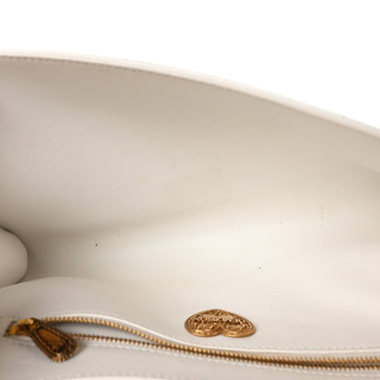 Dolce & Gabbana Calfskin Large Devotion Crossbody Bag White 5 of 12