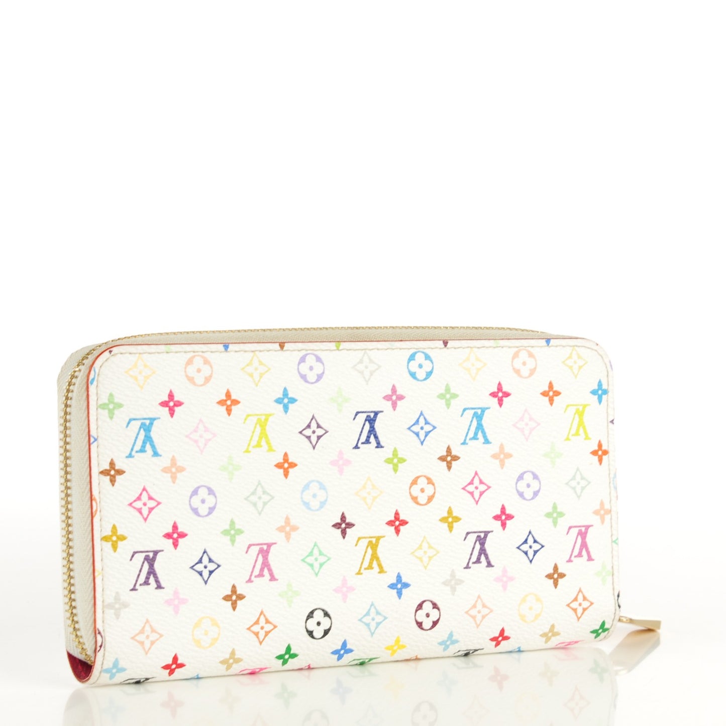 Monogram Multicolor Zippy Wallet White Litchi
