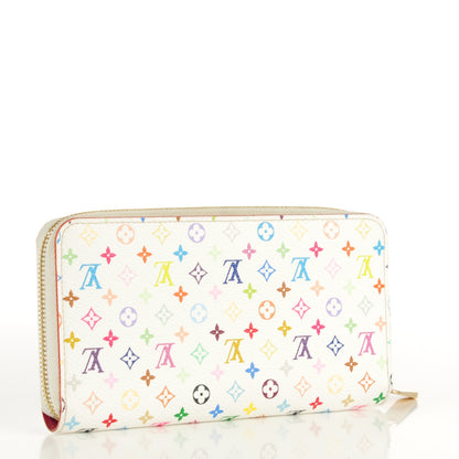 Louis Vuitton Monogram Multicolor Zippy Wallet White Litchi 3 of 7
