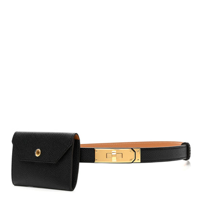 Hermes Epsom Kelly Pocket Belt Black 1 of 3