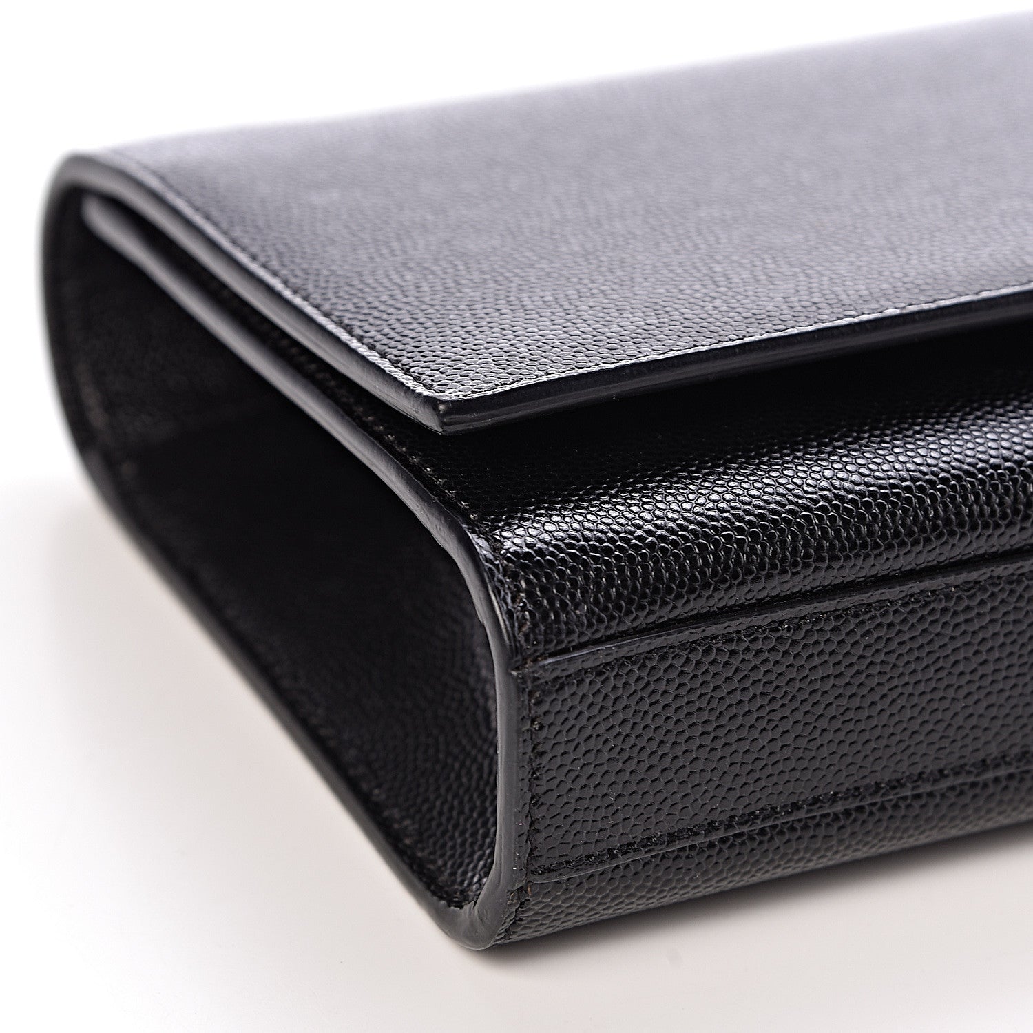 Saint Laurent Grain De Poudre Monogram Cassandre Clutch Black 8 of 9