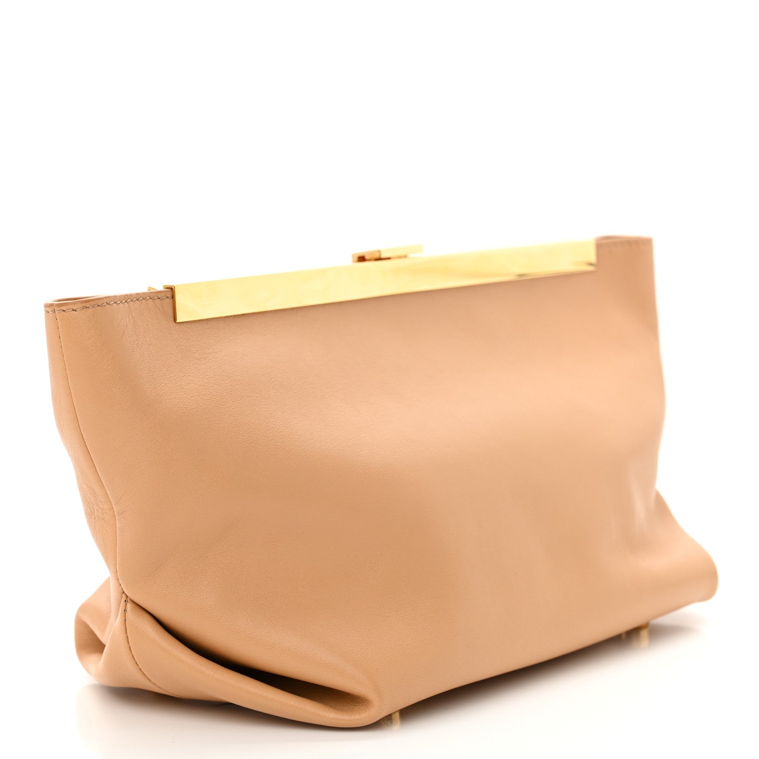 Khaite Smooth Calfskin Aimme Envelope Clutch Beige 3 of 10