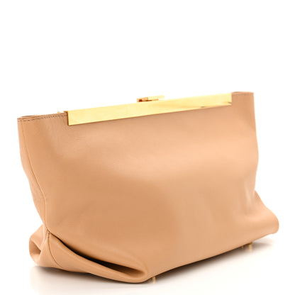 Khaite Smooth Calfskin Aimme Envelope Clutch Beige 3 of 10