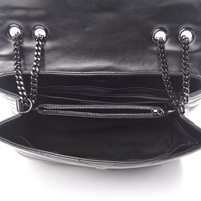 Saint Laurent Calfskin Y Quilted Monogram Medium Loulou Chain Satchel Black 5 of 12