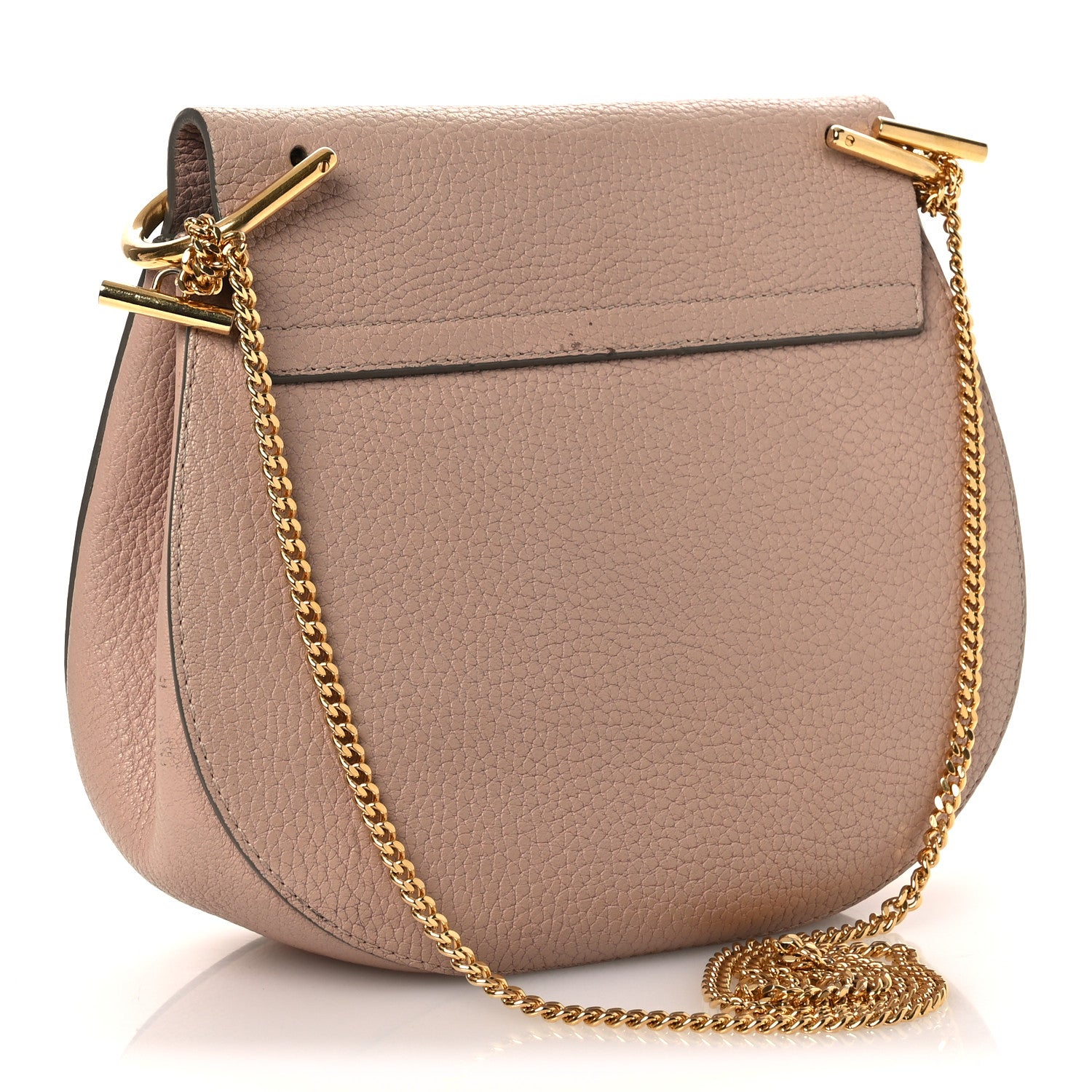 Chloe Grained Lambskin Drew Shoulder Bag Cement Pink 3 of 15