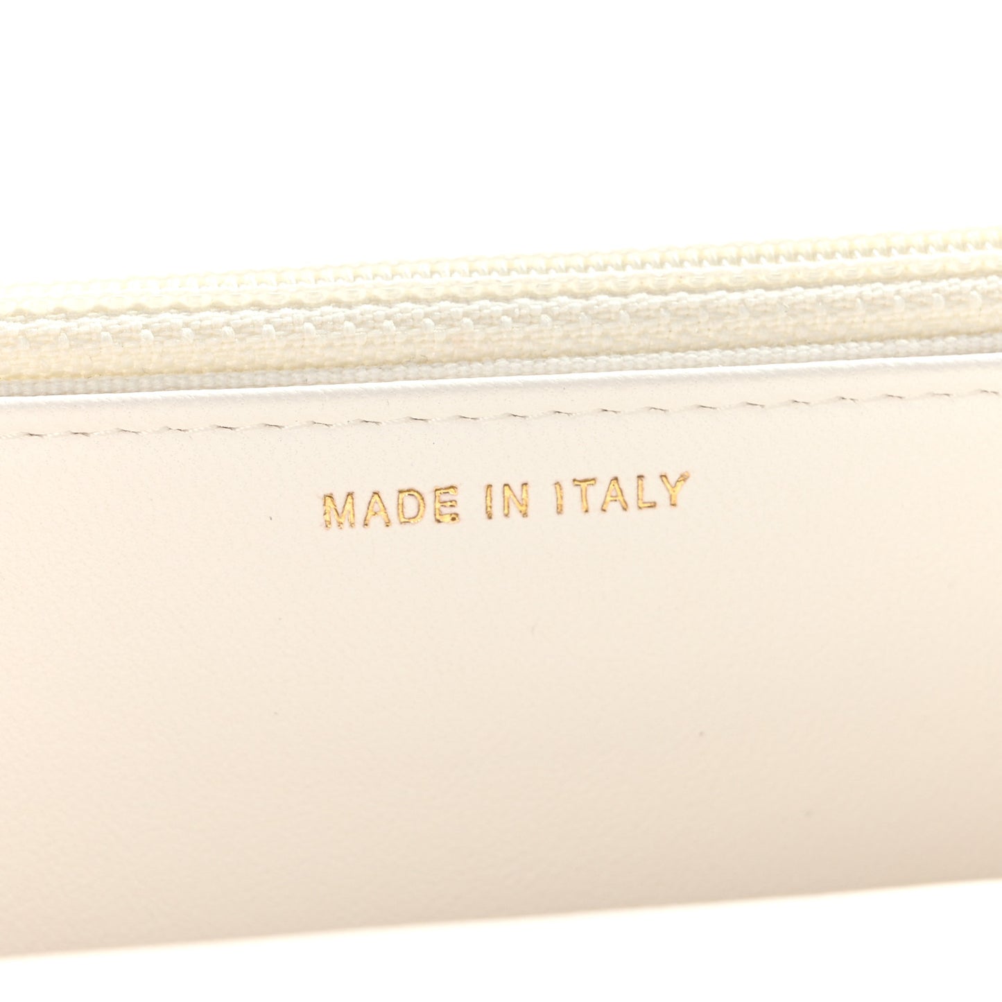 Lambskin Quilted Trendy CC Wallet On Chain WOC White