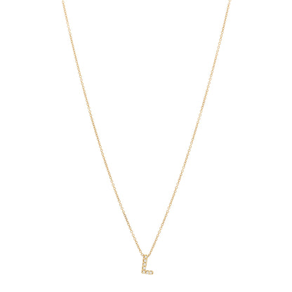 Roberto Coin 18K Yellow Gold Diamond Love Letter L Pendant Necklace 1 of 6