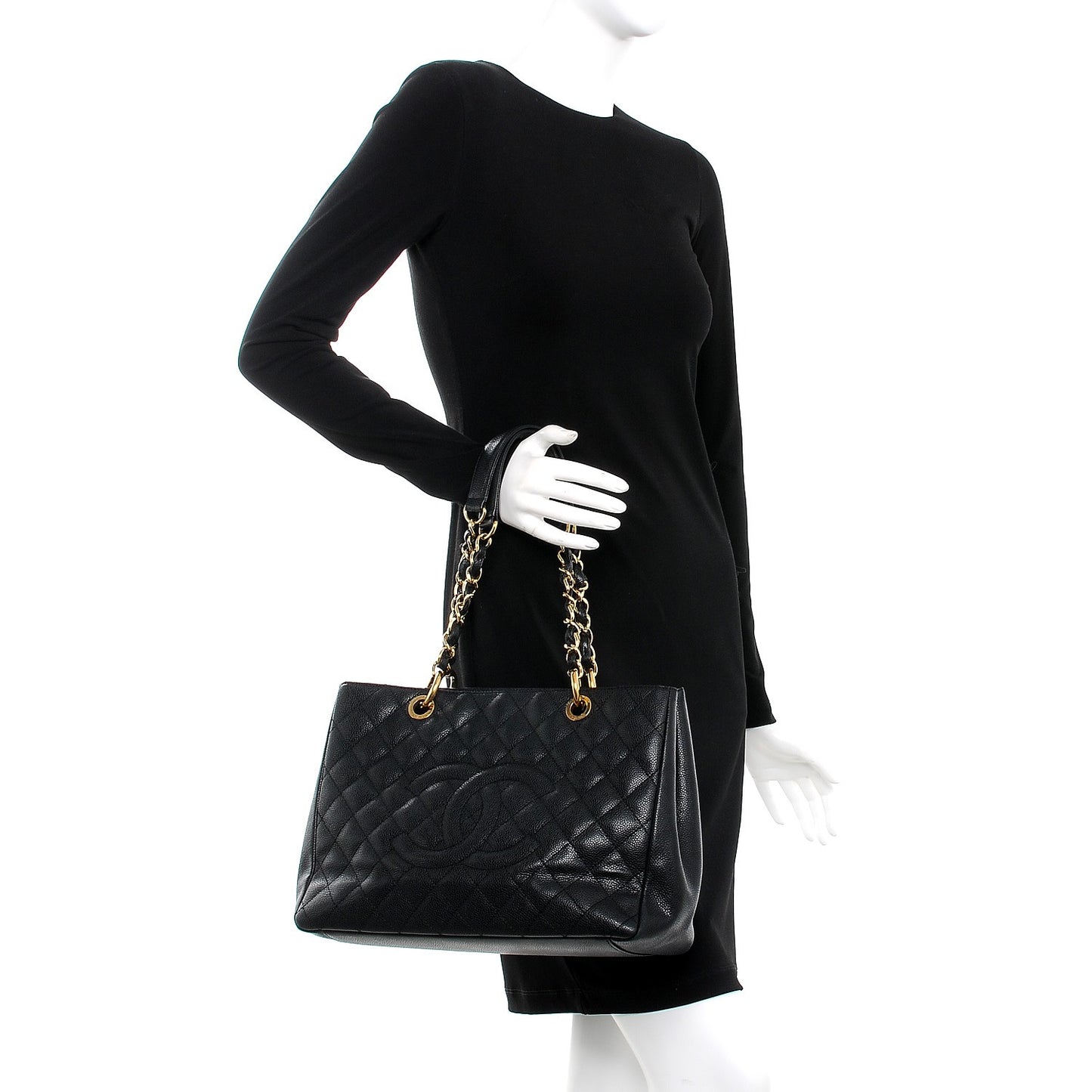 Caviar Grand Shopping Tote GST Black