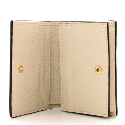 Gucci Dollar Calfskin GG Supreme Monogram GG Marmont Card Case Mystic White Beige Ebony 5 of 7