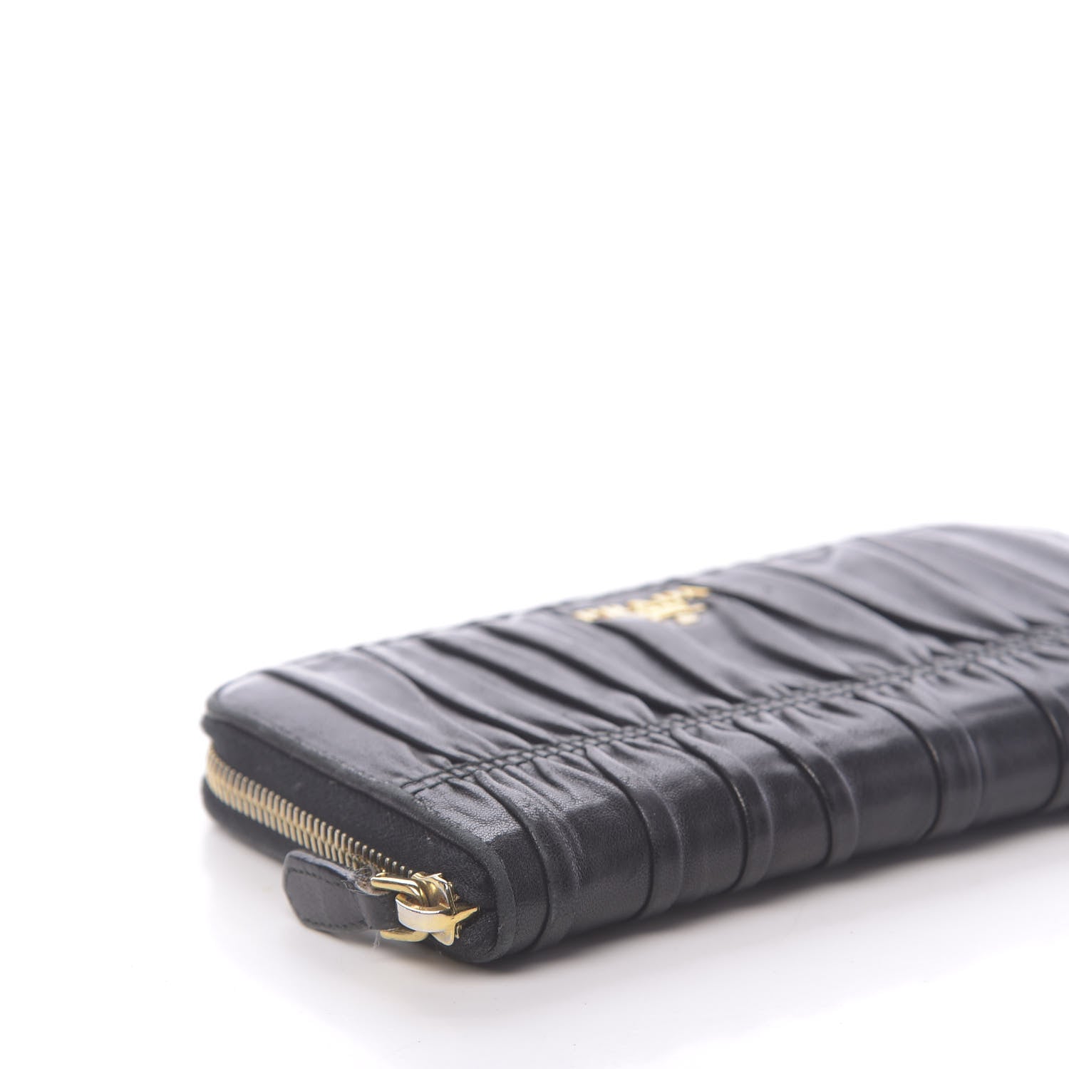 Prada Nappa Gaufre Zip Around Wallet Black 8 of 10