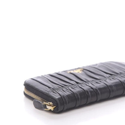 Prada Nappa Gaufre Zip Around Wallet Black 8 of 10