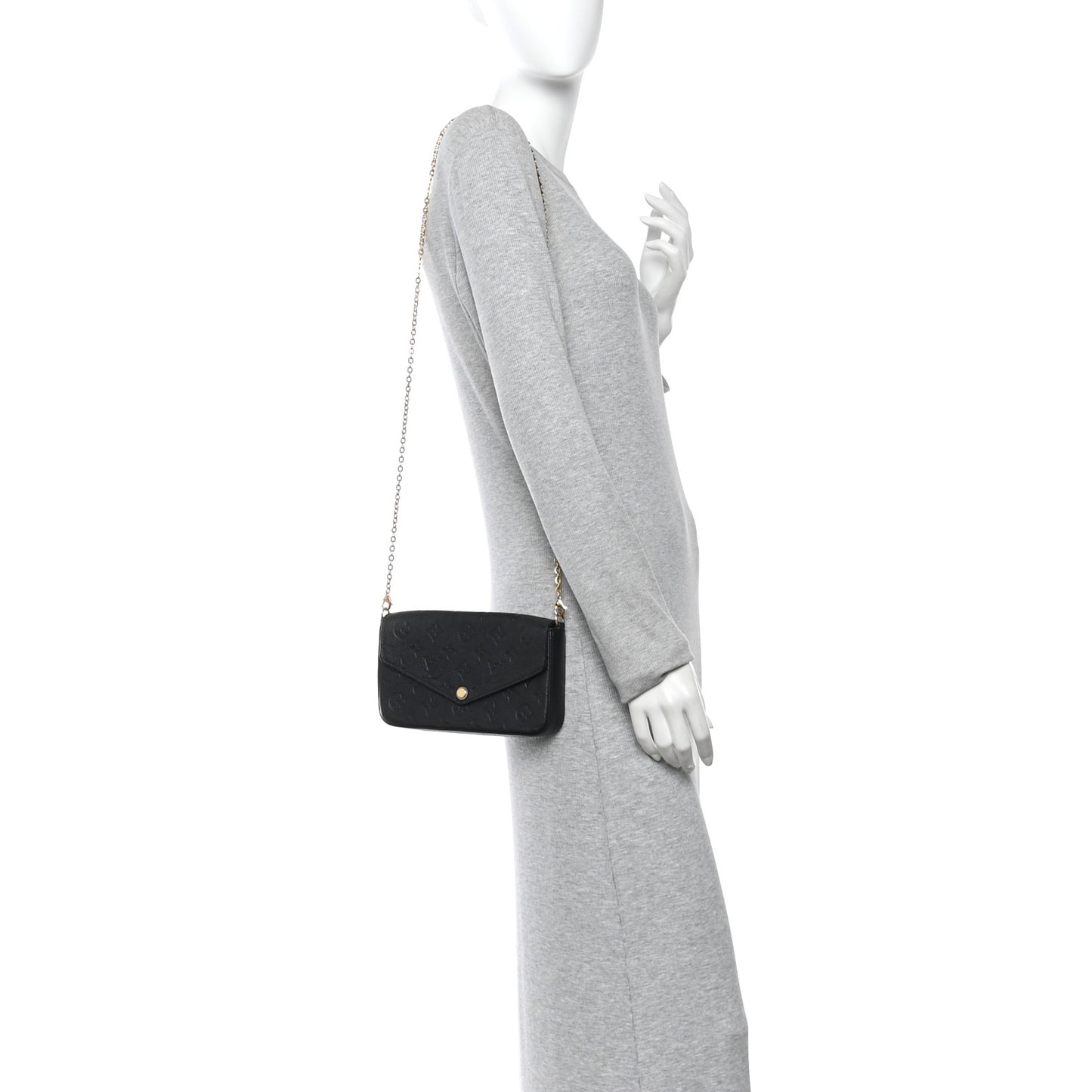 Empreinte Pochette Felicie Chain Wallet Black