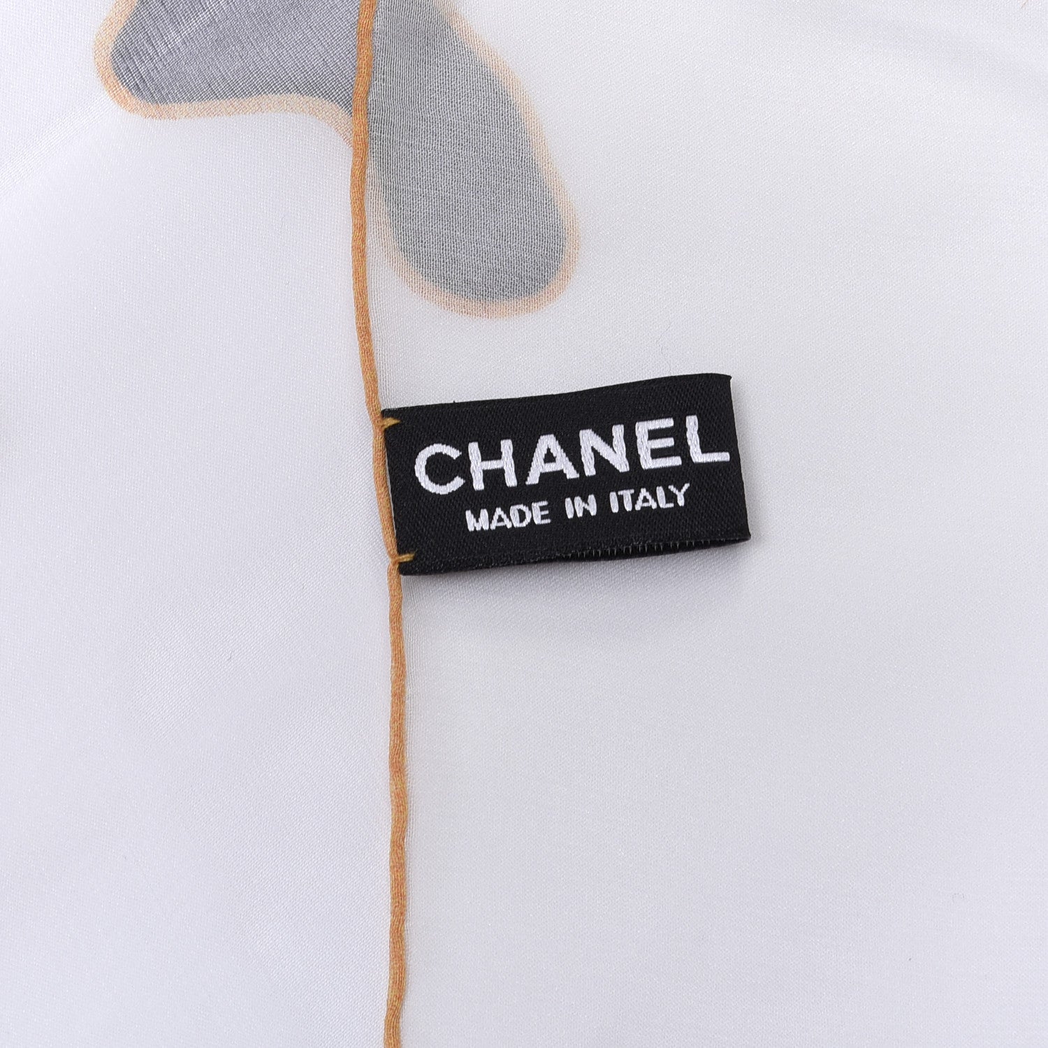 Chanel Silk Chiffon CC Floral Square Scarf Multicolor 3 of 3