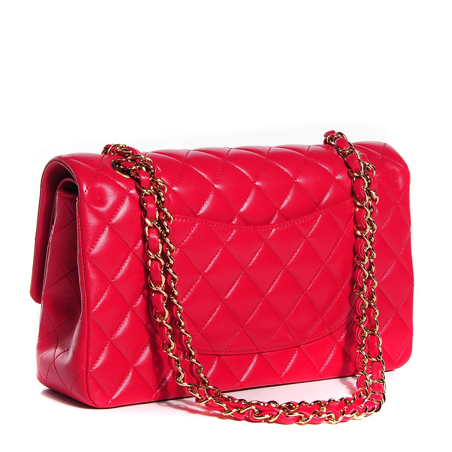Chanel Lambskin Quilted Jumbo Double Flap Dark Pink 3 of 8