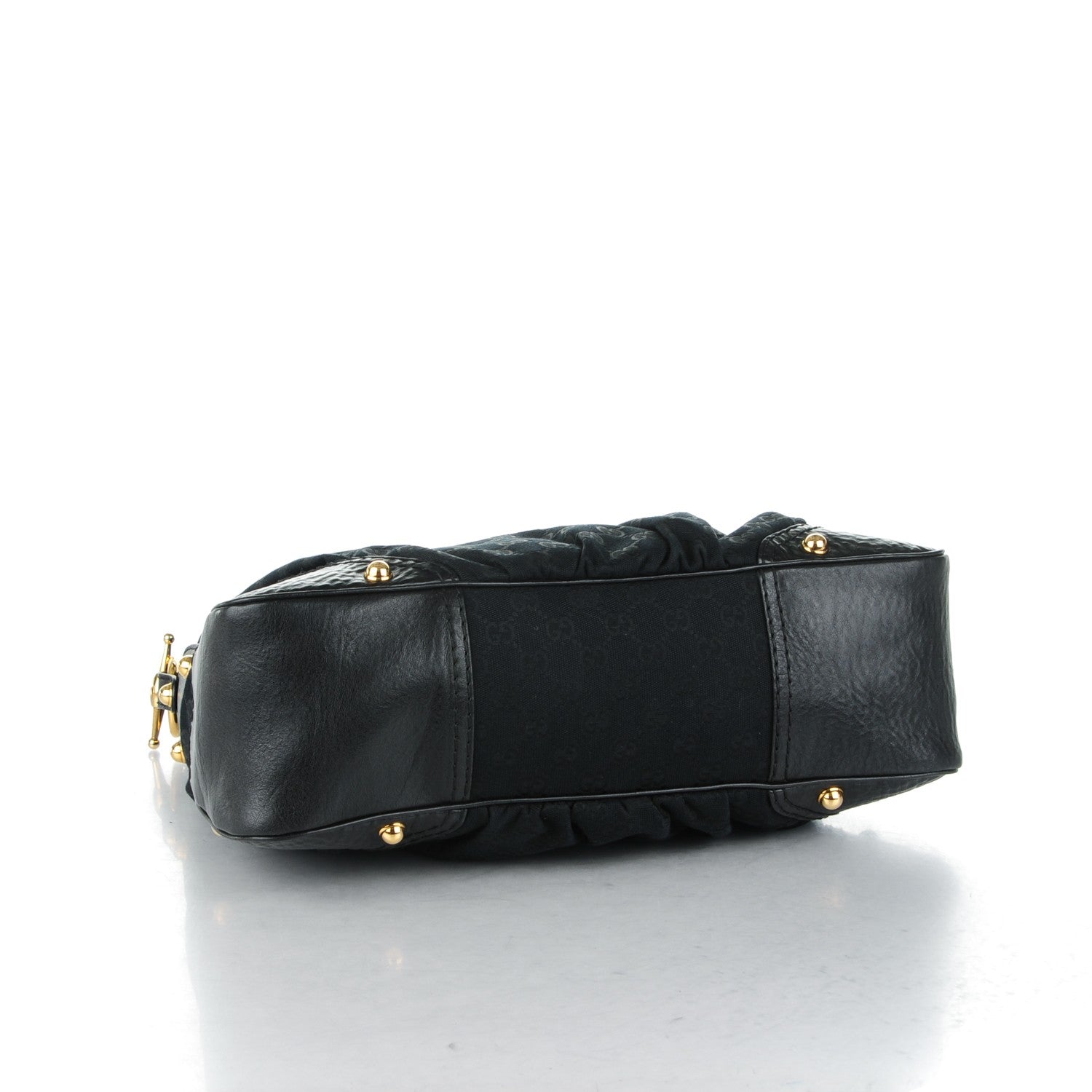 Gucci Monogram Medium Jockey Hobo Black 4 of 7