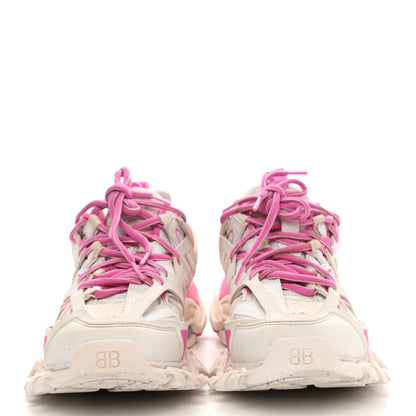 Balenciaga Mesh Rubber Bi-Color Womens Track Sneakers 38 Fluo Pink White 2 of 10