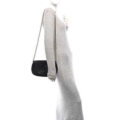 Gucci Pebbled Calfskin Medium Soho Flap Crossbody Black 2 of 11