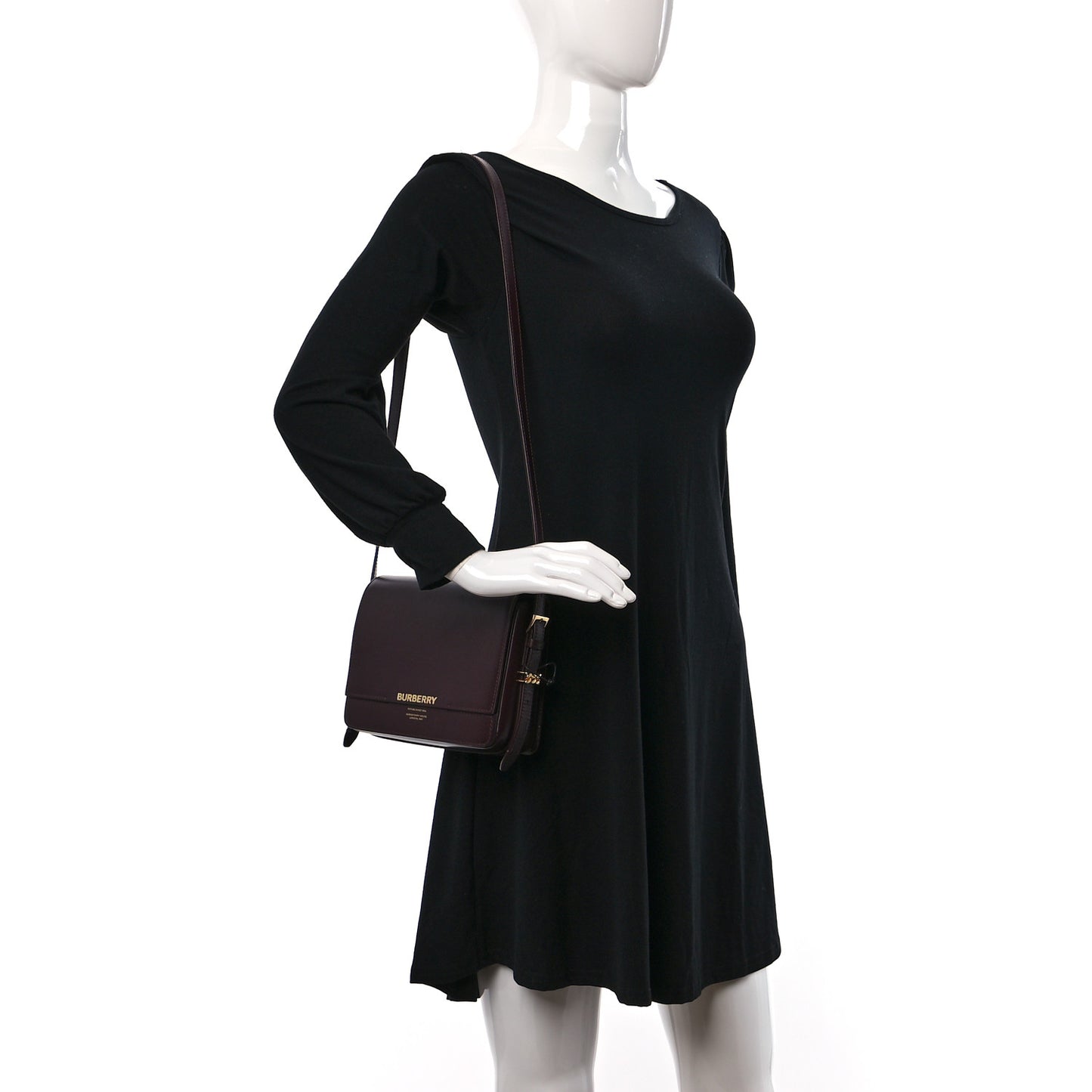 Smooth Calfskin Small Grace Bag Oxblood