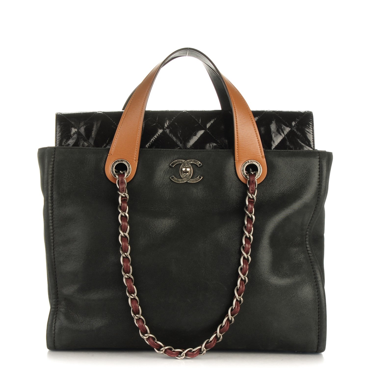 Chanel Iridescent Glazed Calfskin In The Mix Tote Black 1 of 7