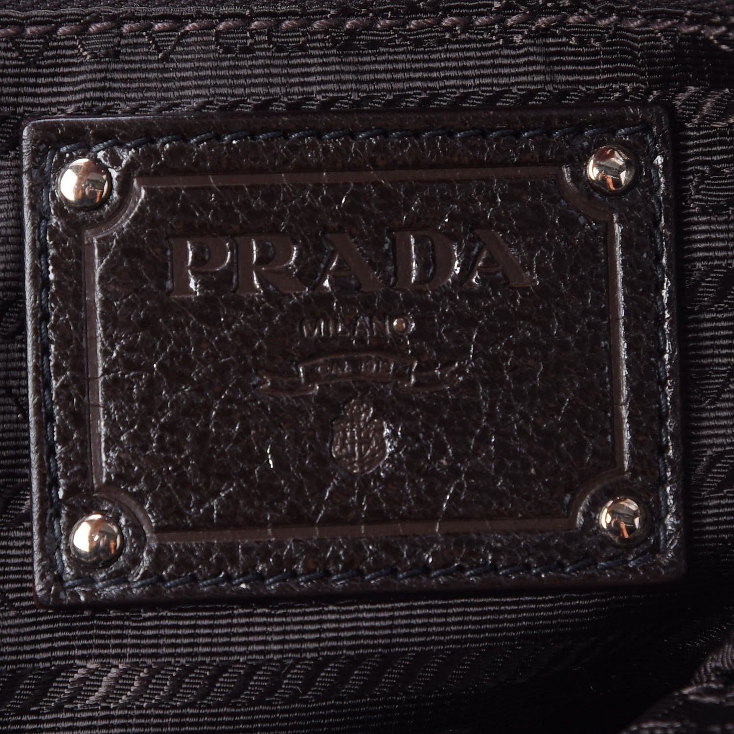 Prada Cervo Lux Chain Shoulder Bag Ebano 6 of 8