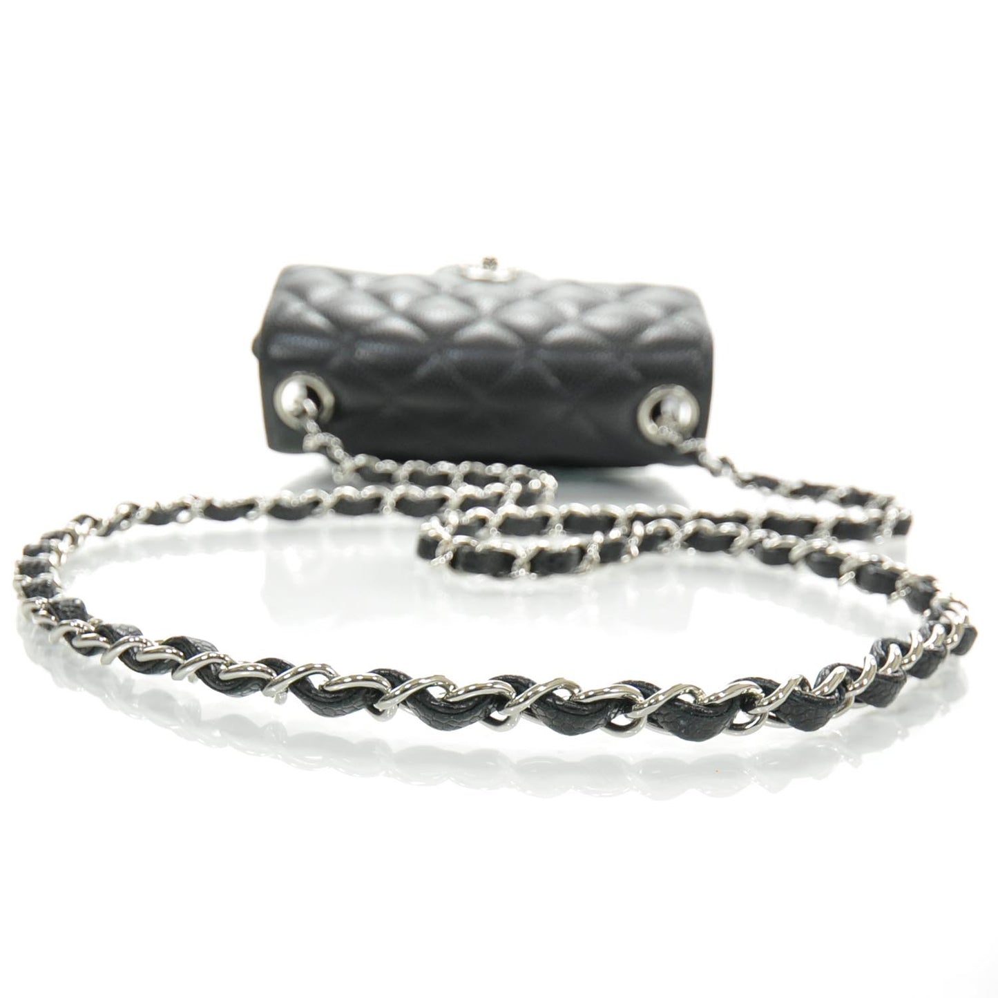 Caviar Quilted Mini Flap Black SHW