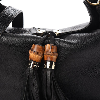 Gucci Calfskin Medium Indy Top Handle Hobo Black 9 of 9
