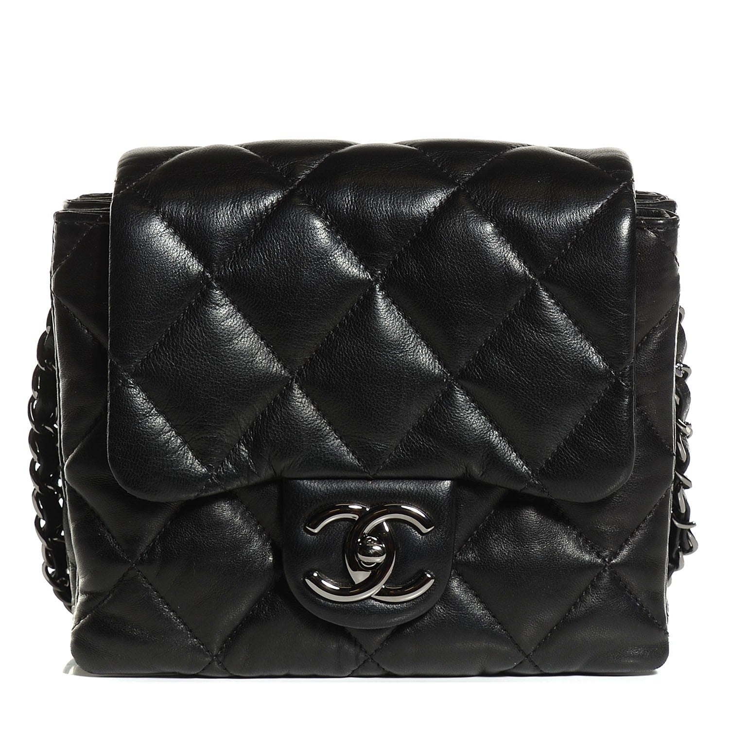 Chanel Lambskin Quilted Mini Chanel 3 Flap Black 1 of 10