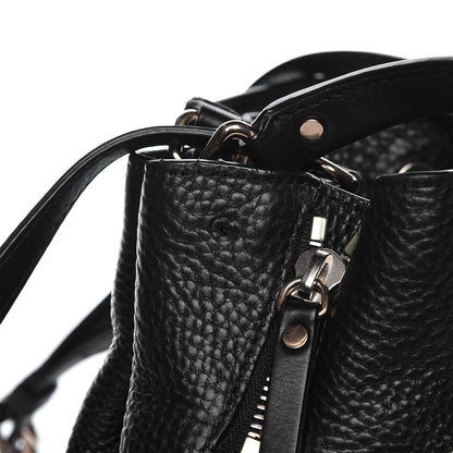 Burberry Grainy Calfskin House Check Small Maidstone Black 13 of 13