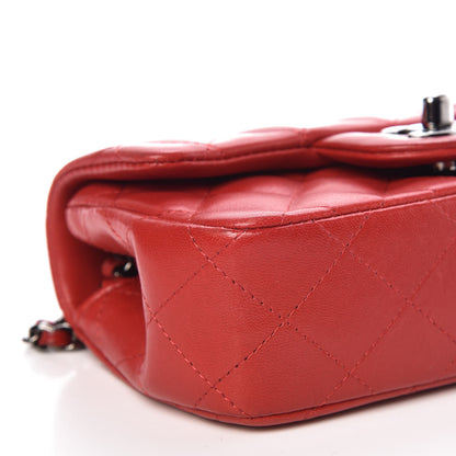 Chanel Lambskin Quilted Extra Mini Flap Red 8 of 9
