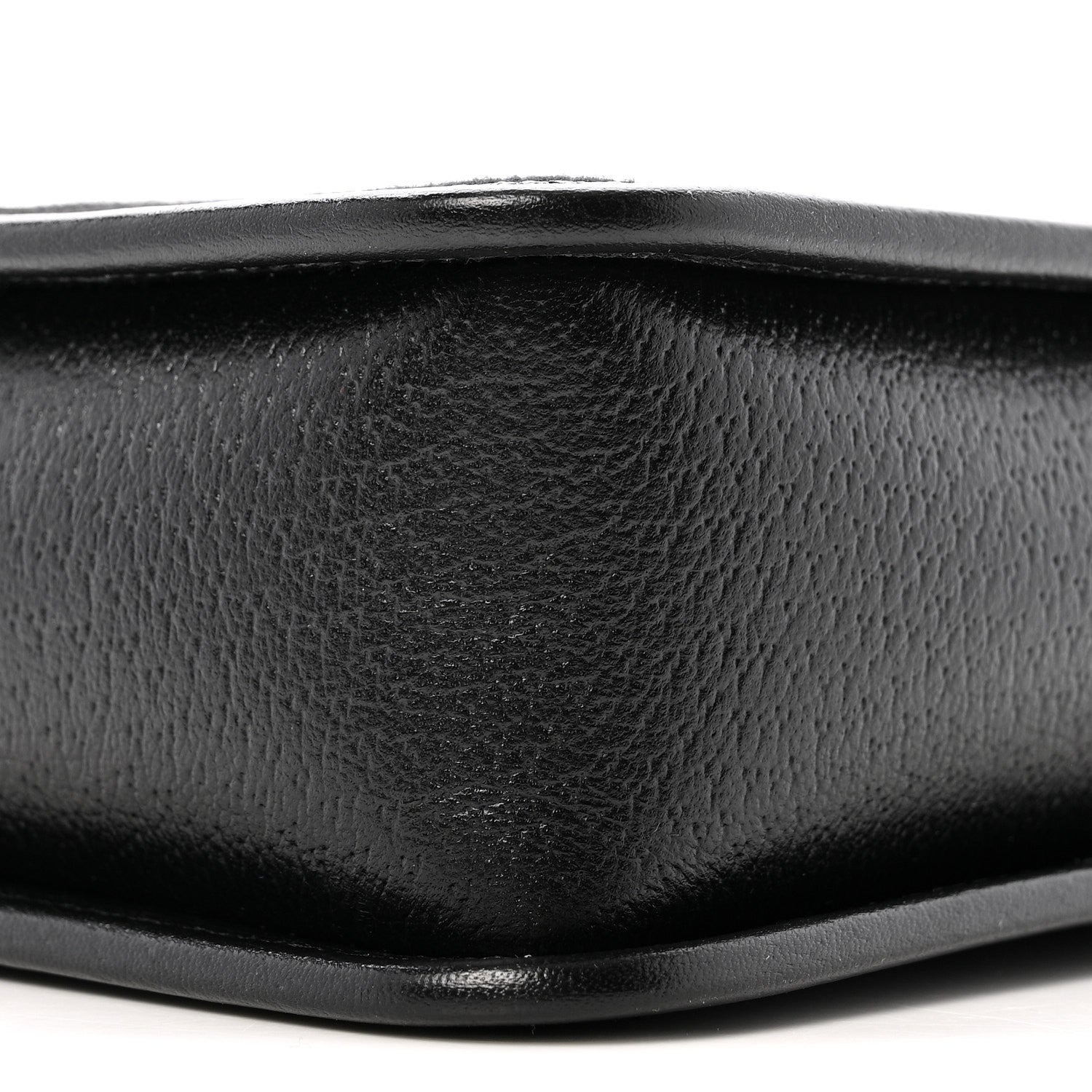 Gucci Monogram Jumbo GG Textured Dollar Calfskin Web Mini Crossbody Bag Black 9 of 13