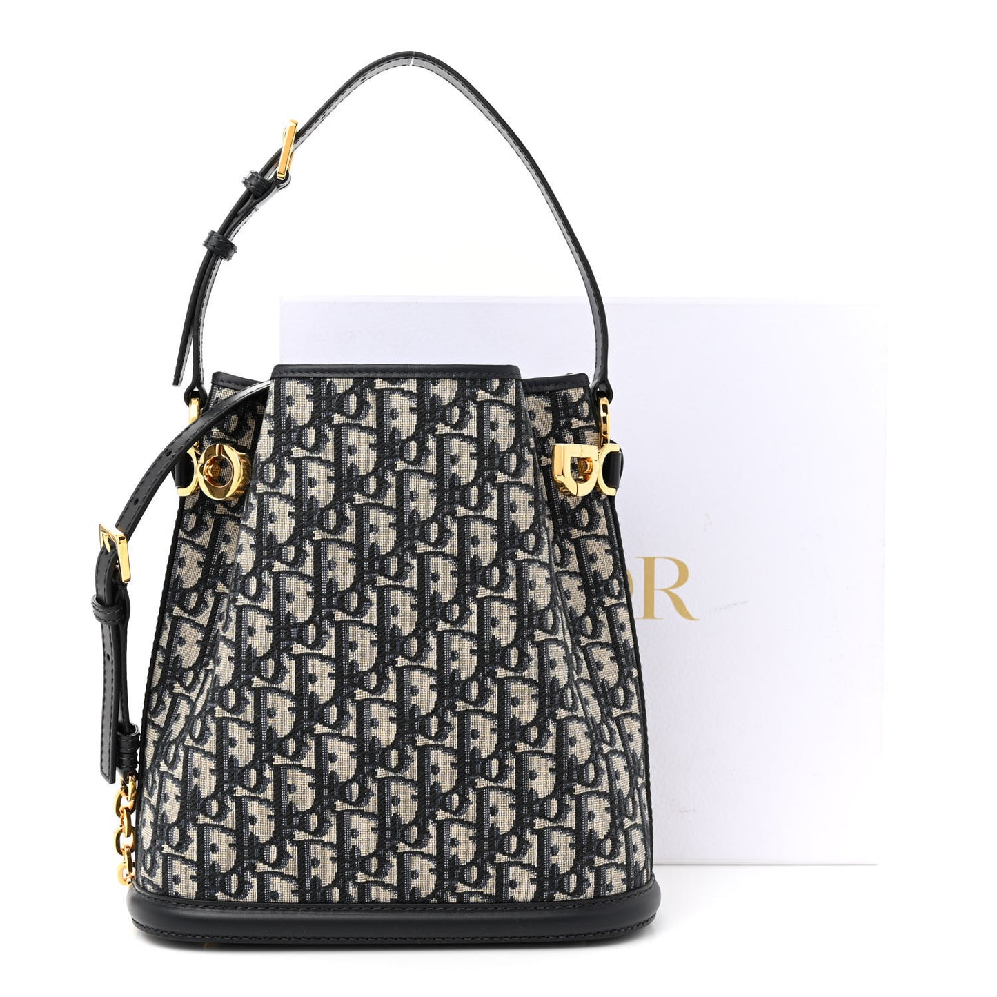 Oblique Calfskin Medium C'est Dior Bucket Bag Blue