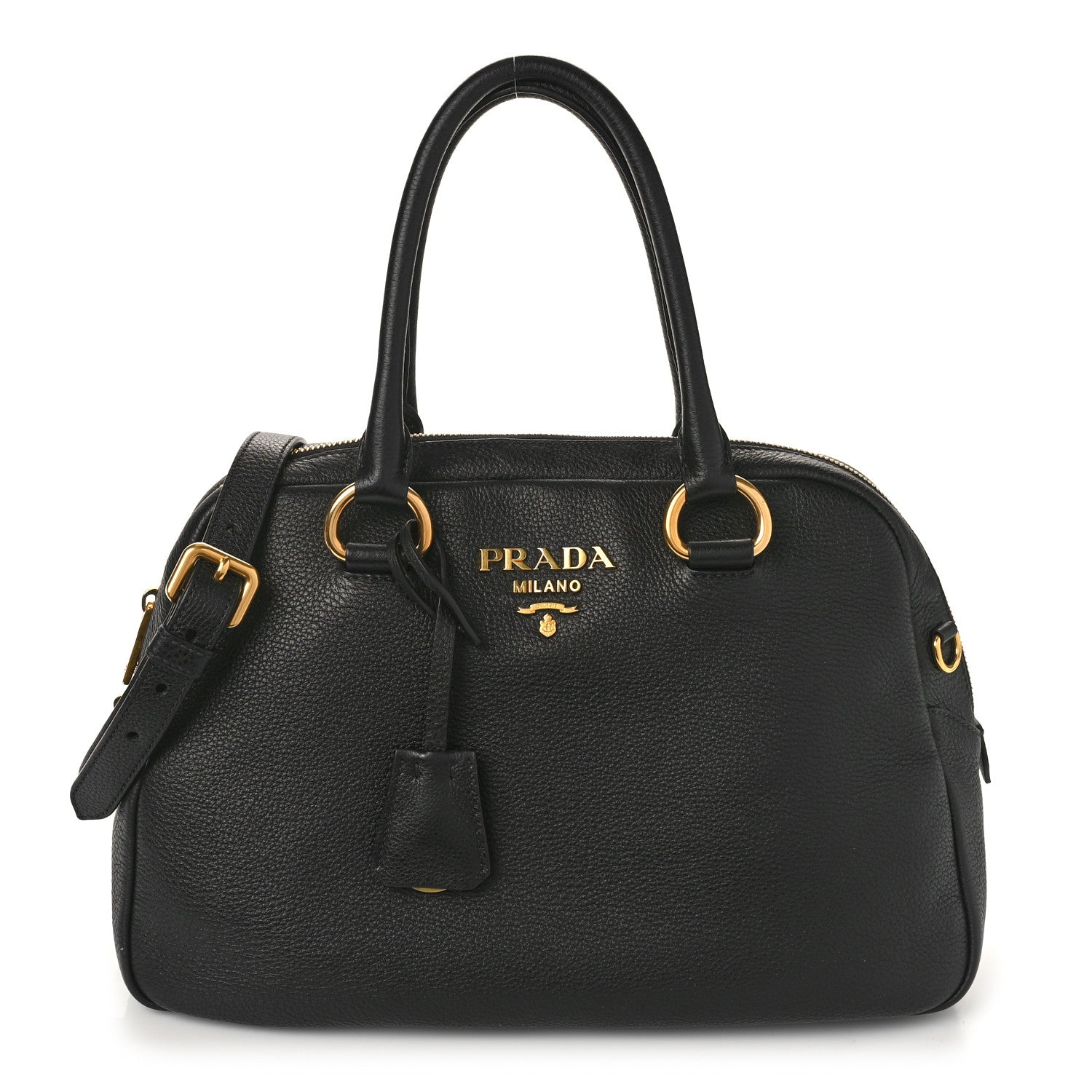 Prada Vitello Phenix Bauletto Black 1 of 8