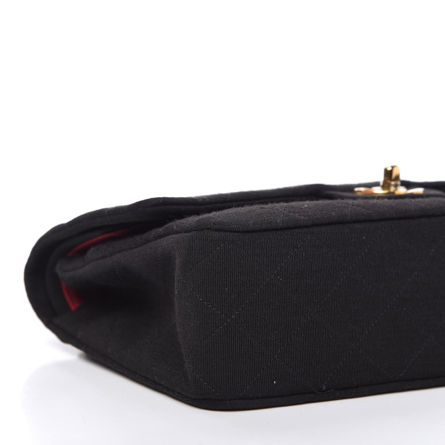 Jersey Quilted Medium Double Flap Black