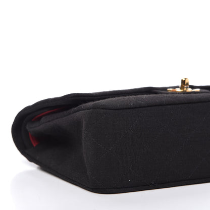 Chanel Jersey Quilted Medium Double Flap Black 6 of 10