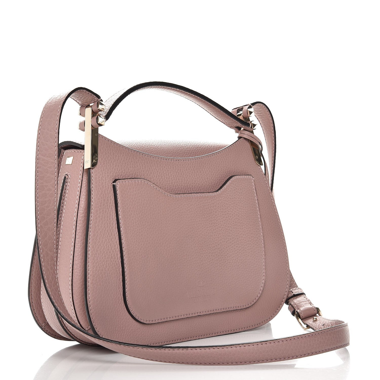 Valentino Garavani Pebbled Calfskin Joylock Flap Messenger Bag Lipstick 3 of 9