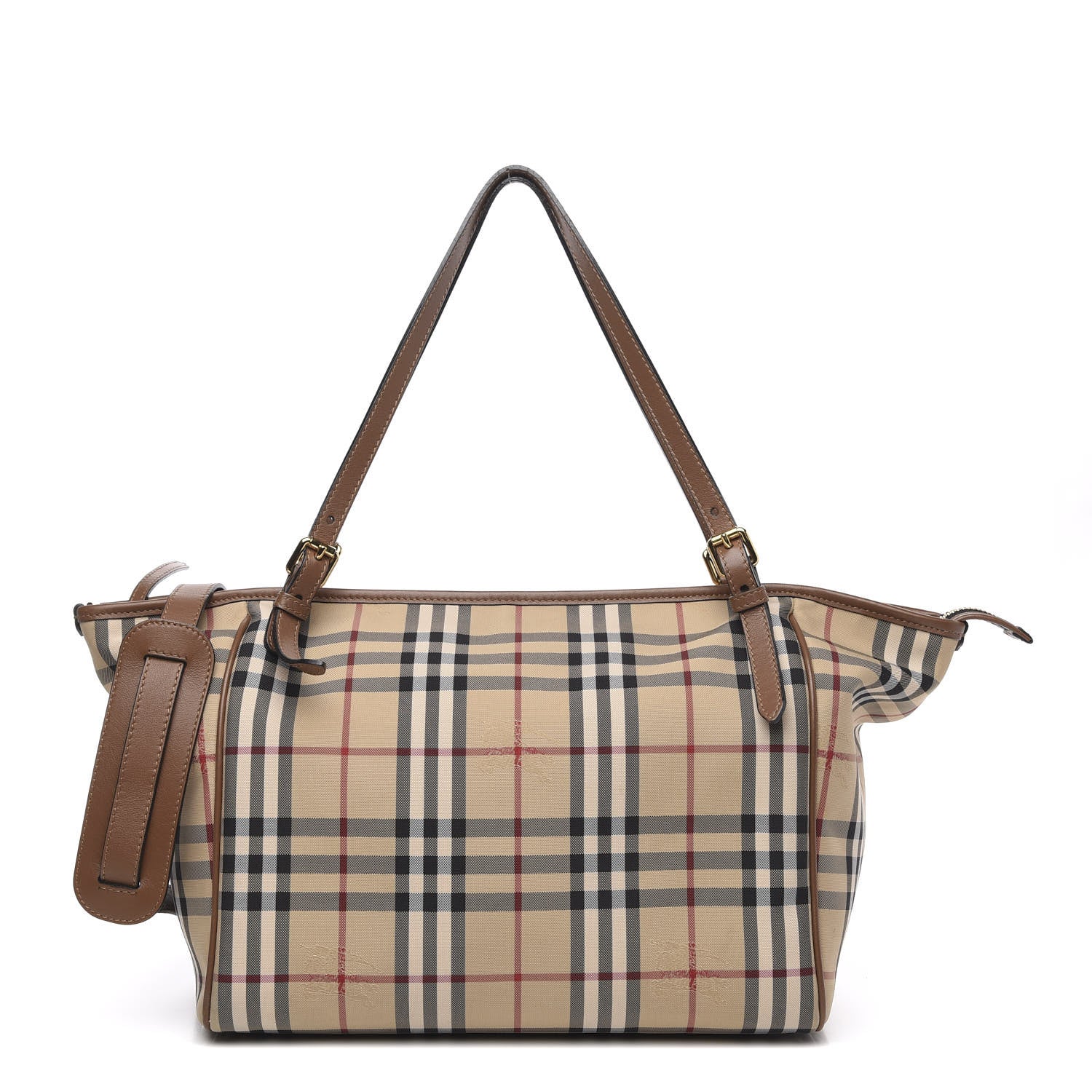 Burberry Horseferry Check Diaper Bag Tote Tan 1 of 12