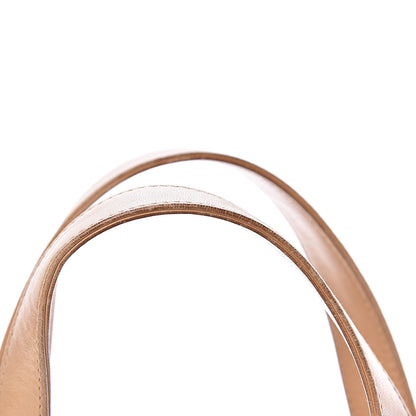 Chanel Lambskin Stitched Logo Tote Beige 12 of 16