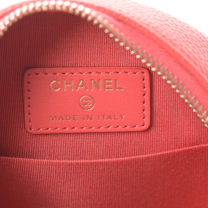 Chanel Caviar Quilted Round Filigree Crossbody Red 6 of 11