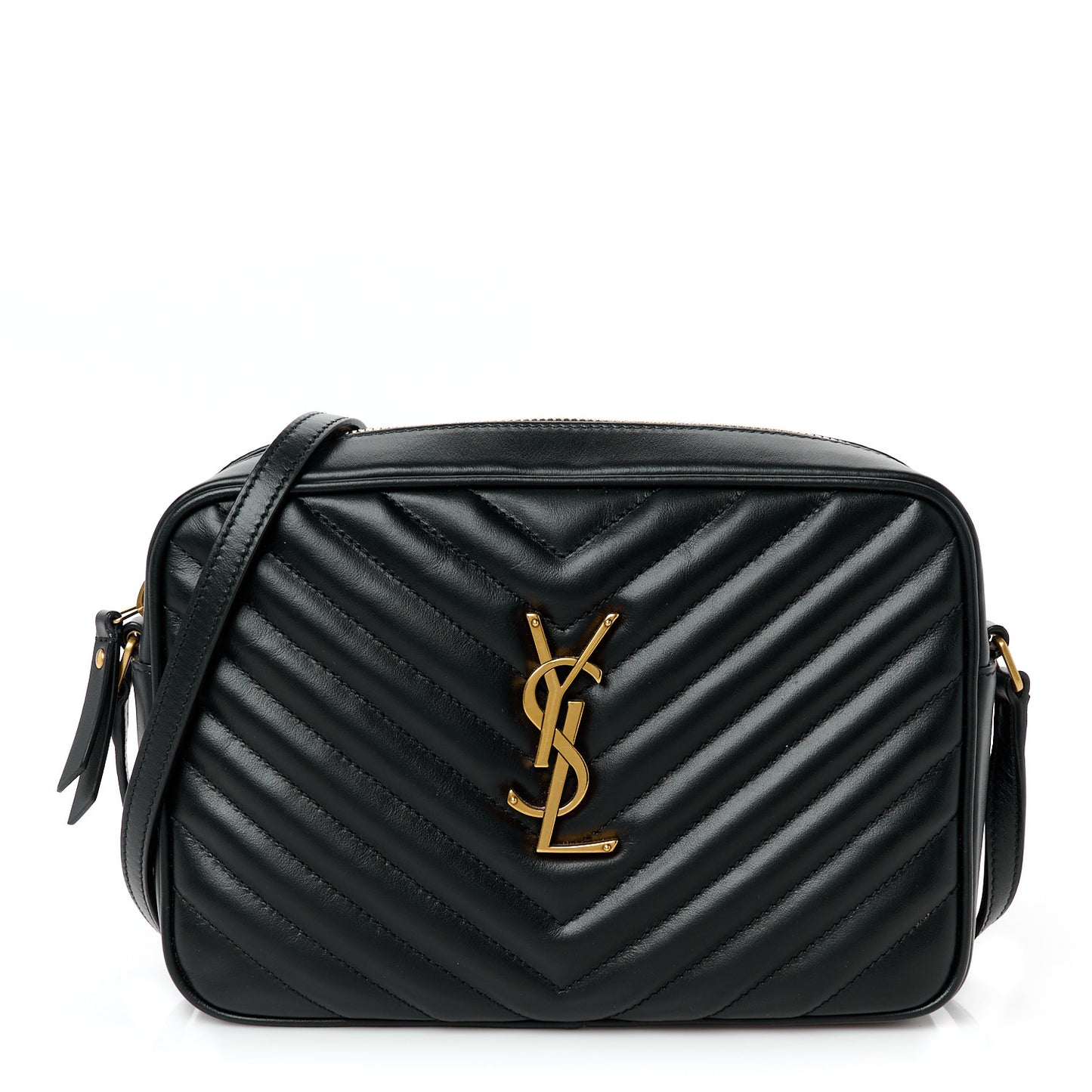 Calfskin Matelasse Monogram Lou Camera Bag Black