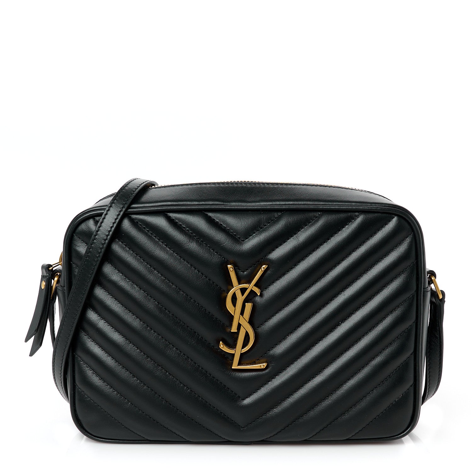 Saint Laurent Calfskin Matelasse Monogram Lou Camera Bag Black 1 of 10