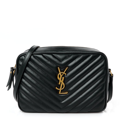 Saint Laurent Calfskin Matelasse Monogram Lou Camera Bag Black 1 of 10