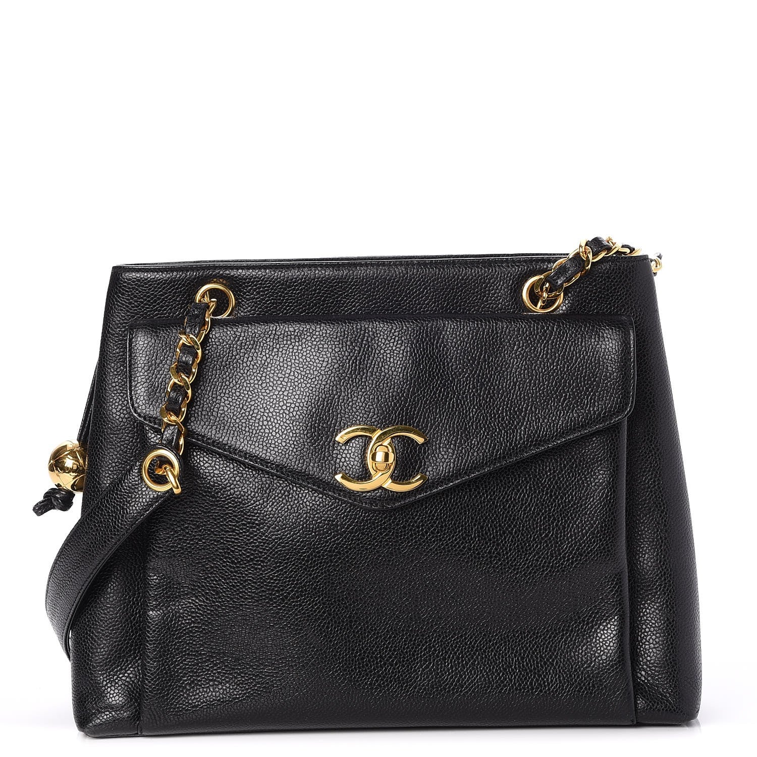 Chanel Caviar Flap Shoulder Bag Black 1 of 8