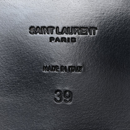 Saint Laurent Calfskin Brit Souple Ankle Boots 39 Black 9 of 10